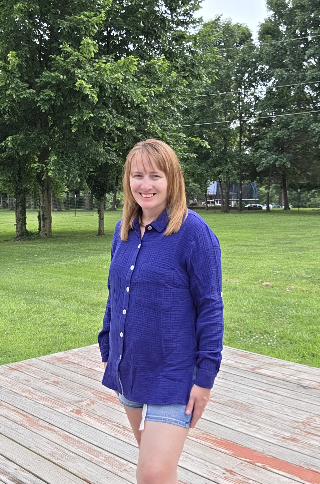Blue Button Up Shirt