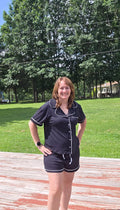 Black SS/Shorts Loungewear Set