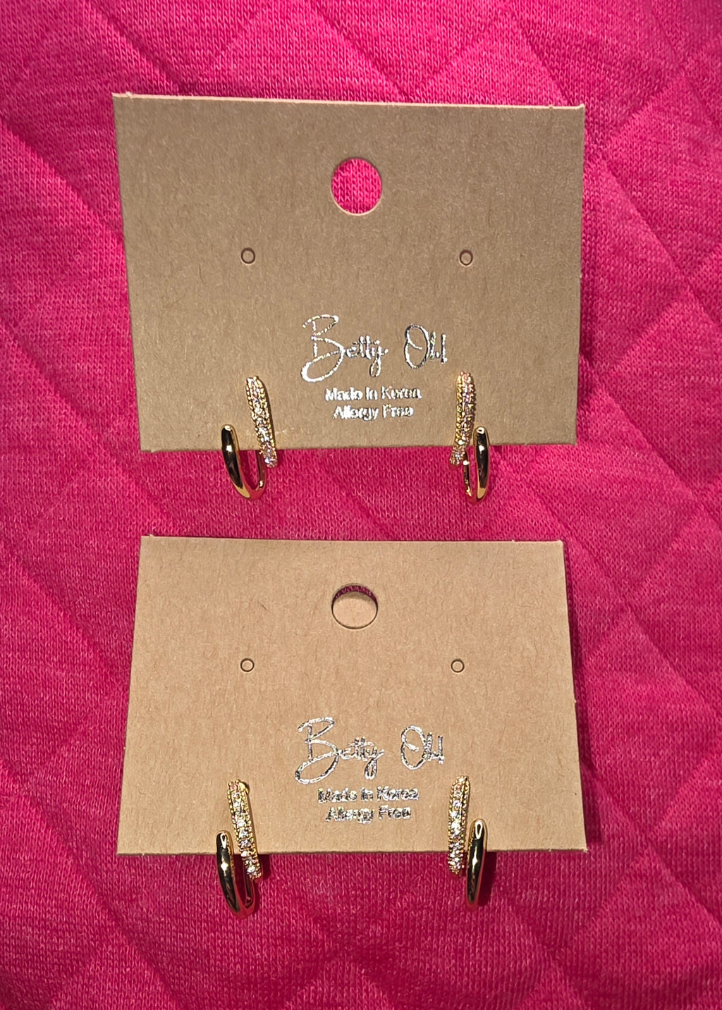 Textured hoop earrings