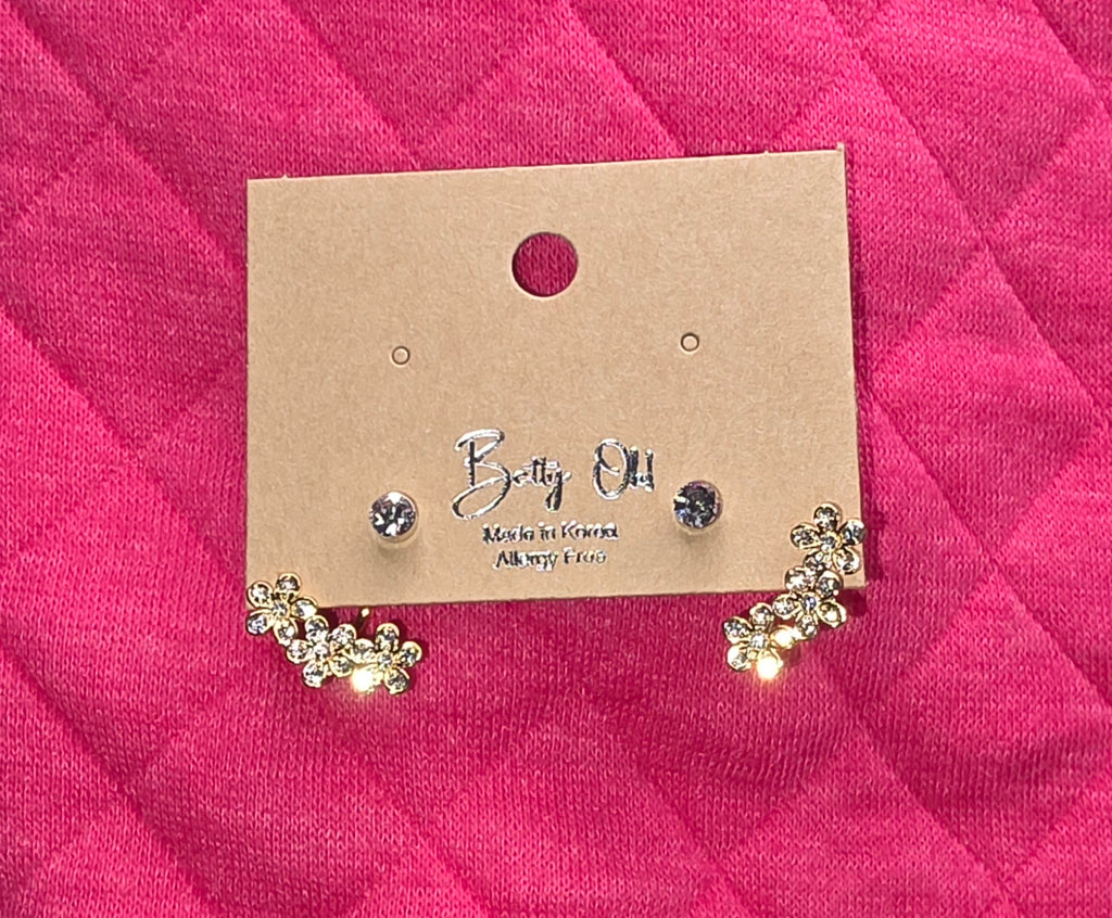 Daisy Ear Climbers Earrings