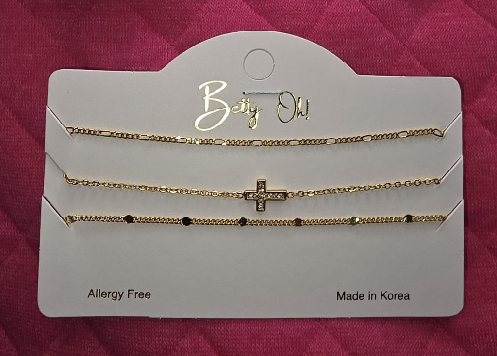 Gold Cross Bracelet