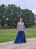 Blouse with Lace Insets On Sleeves