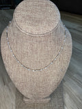 Silver bead/ bar necklace
